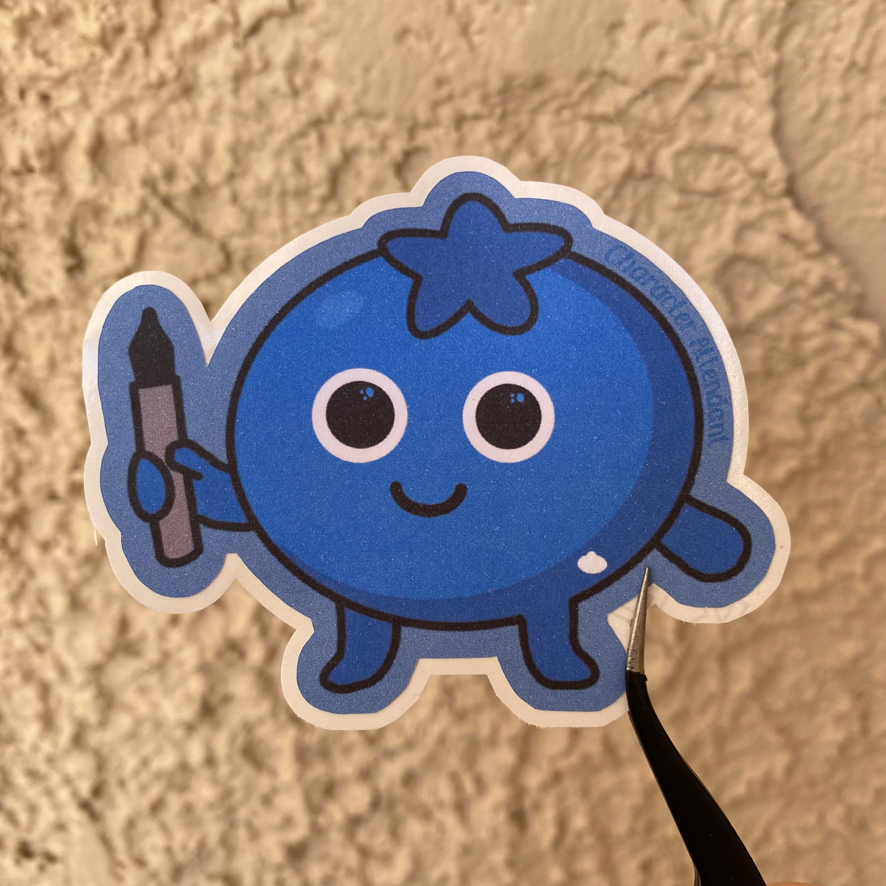 Blueberry Character Attendant Sticker