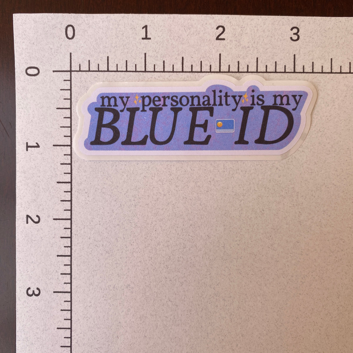 Blue ID Personality Sticker – Cast Merch