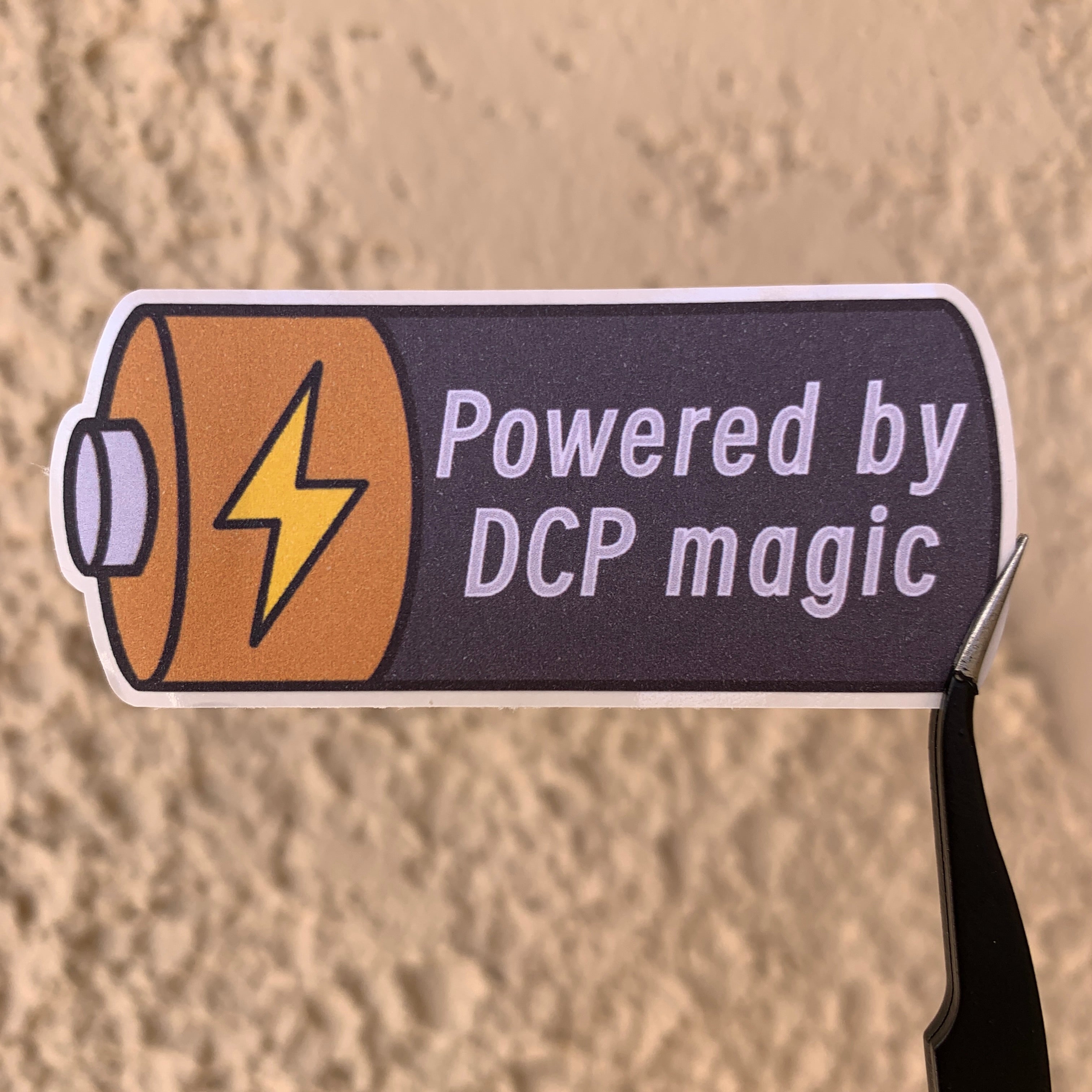 Powered By DCP Magic Sticker