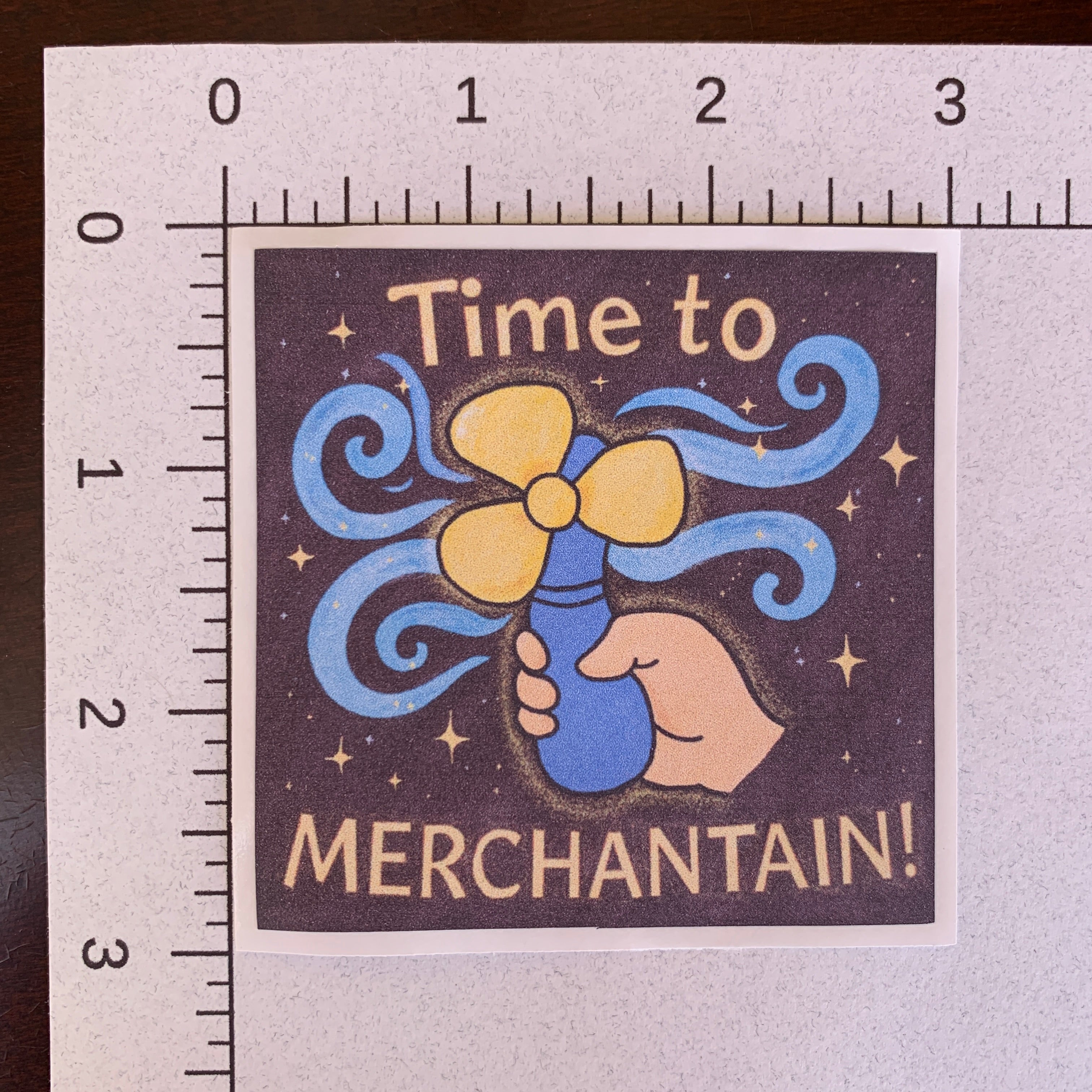 Time to Merchantain Sticker
